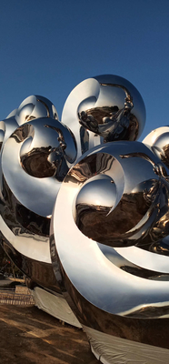 10 Meters High Large Stainless Steel Sculpture Of The City Logo