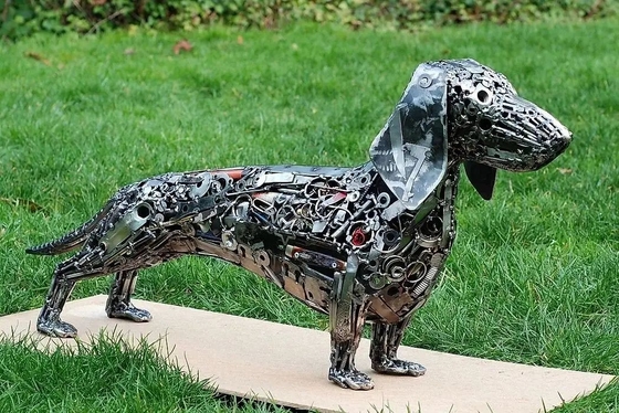 White Metal Abstract Sculptures Animal Abstract Ornaments
