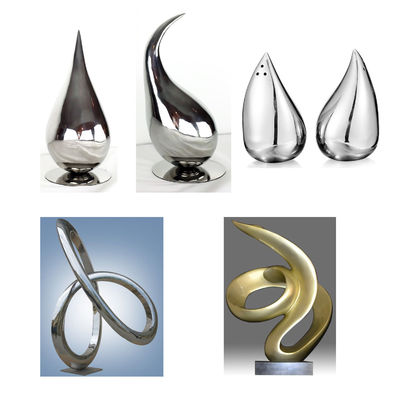 Handmade 316 Stainless Steel Sculpture Handicraft Steel Garden Sculptures Surface Polishing