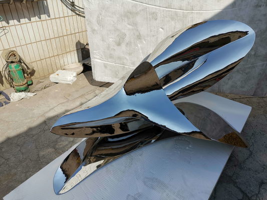 Handmade 316 Stainless Steel Sculpture Handicraft Steel Garden Sculptures Surface Polishing