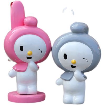 Resin Cartoon Character Sculptures Spray Paint Animal Statues Outdoor
