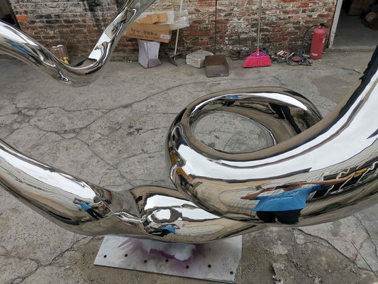 Large Silver Yard Animal Statues , 1200 Mm Western Art Sculptures