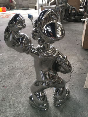 Customize 316 Cartoon Character Sculptures Surface Brushed Metal Art Garden Sculptures