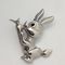 To figure custom stainless steel plated rabbit and fiberglass abstract rabbit
